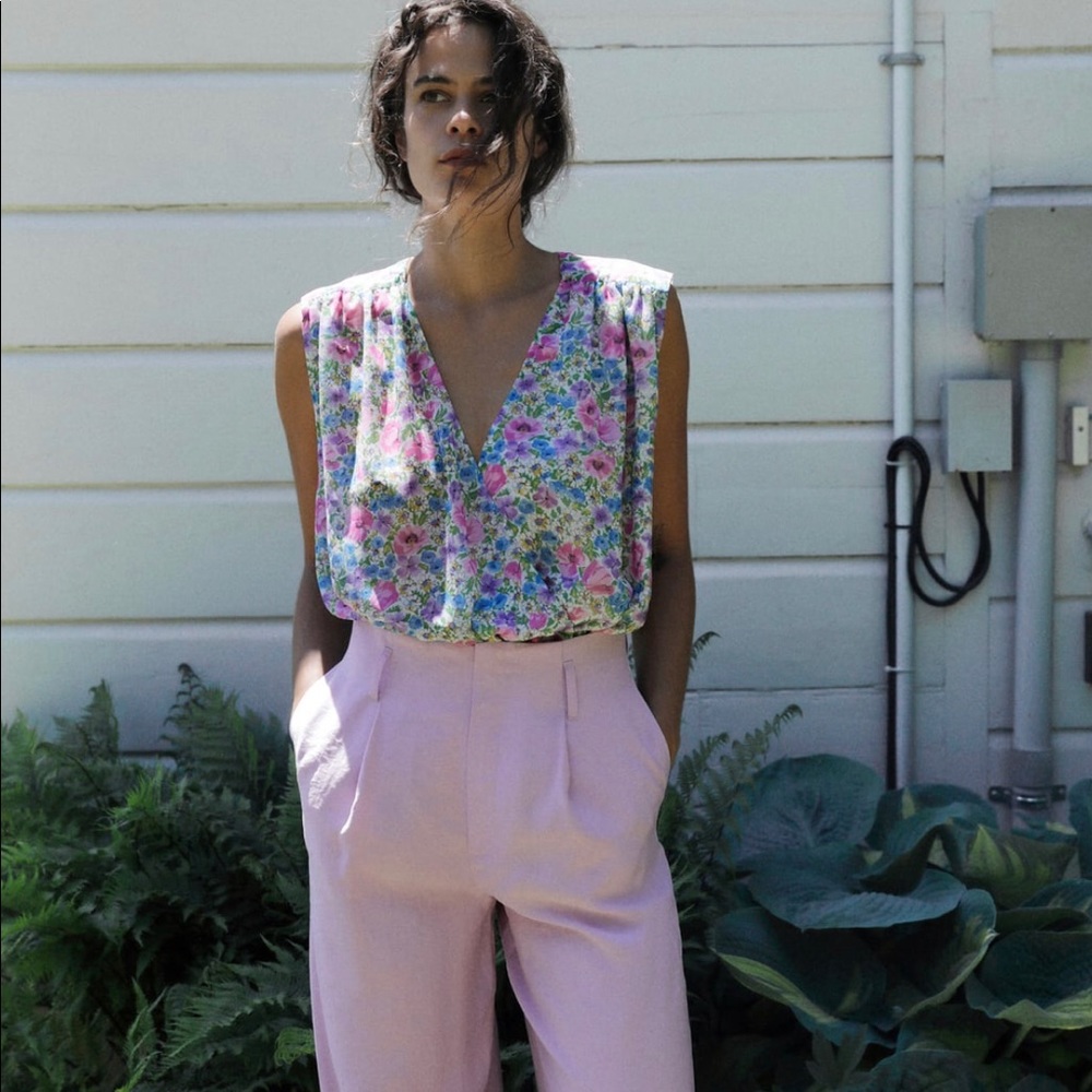 Zara floral bodysuit nwot size large